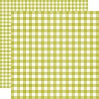 Simple Stories - Summer Lovin' Collection - 12 x 12 Double Sided Paper - Green Gingham
