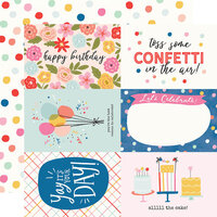 Simple Stories - Celebrate Collection - 12 x 12 Double Sided Paper - 4 x 6 Elements