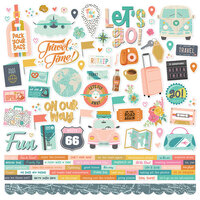 Simple Stories - Let's Go Collection - 12 x 12 Cardstock Stickers