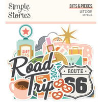 Simple Stories - Let's Go Collection - Ephemera - Bits and Pieces