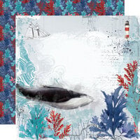 Simple Stories - Simple Vintage Vintage Seas Collection - 12 x 12 Double Sided Paper - Catch A Wave