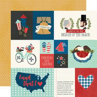 Simple Stories - America The Beautiful Collection - 12 x 12 Double Sided Paper - Elements 2