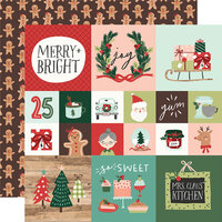 Simple Stories - Baking Spirits Bright Collection - 12 x 12 Double Sided Paper - 2 x 2 and 4 x 4 Elements