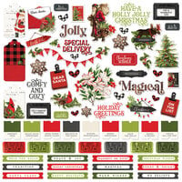 Simple Stories - Simple Vintage Christmas Lodge Collection - 12 x 12 Cardstock Stickers