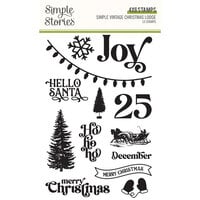 Simple Stories - Simple Vintage Christmas Lodge Collection - Clear Photopolymer Stamps