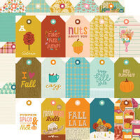 Simple Stories - Harvest Market Collection - 12 x 12 Double Sided Paper - Tags