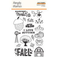 Simple Stories - Harvest Market Collection - Clear Photopolymer Stamps