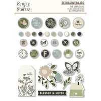 Simple Stories - The Simple Life Collection - Self Adhesive Decorative Brads