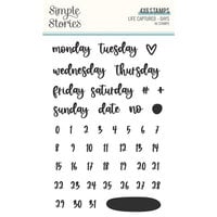 Simple Stories - Life Captured Collection - Clear Photopolymer Stamps - Days