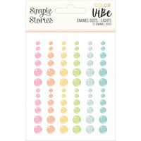 Simple Stories - Color Vibe Collection - Enamel Dots - Lights