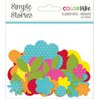 Simple Stories - Color Vibe Collection - Flowers Bits and Pieces - Brights