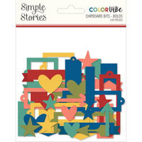 Simple Stories - Color Vibe Collection - Bits and Pieces - Chipboard Bolds