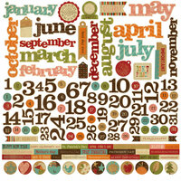 Simple Stories - Year-o-graphy Collection - 12 x 12 Cardstock Stickers - Calendar