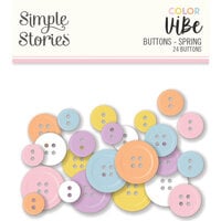 Simple Stories - Color Vibe Collection - Buttons - Spring