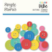 Simple Stories - Color Vibe Collection - Buttons - Summer