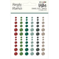 Simple Stories - Color Vibe Collection - Enamel Dots - Winter