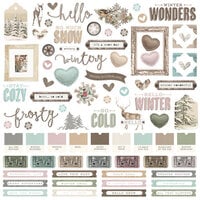 Simple Stories - Simple Vintage Winter Woods Collection - 12 x 12 Cardstock Stickers