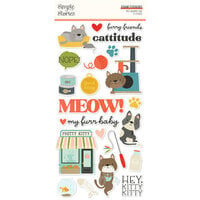 Simple Stories - Pet Shoppe Cat Collection - Foam Stickers