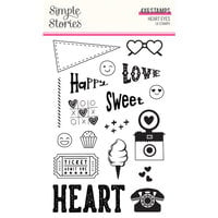 Simple Stories - Heart Eyes Collection - Clear Photopolymer Stamps