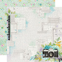 Simple Stories - Simple Vintage Life In Bloom Collection - 12 x 12 Double Sided Paper - Happy Memories