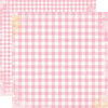 Simple Stories - Simple Vintage Life In Bloom Collection - 12 x 12 Double Sided Paper - Bubblegum Gingham
