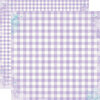 Simple Stories - Simple Vintage Life In Bloom Collection - 12 x 12 Double Sided Paper - Lilac Gingham