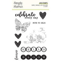 Simple Stories - Simple Vintage Life In Bloom Collection - Clear Photopolymer Stamps