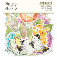 Simple Stories - Simple Vintage Life In Bloom Collection - Ephemera - Floral Bits and Pieces