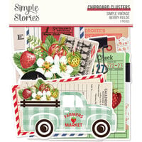Simple Stories - Simple Vintage Berry Fields Collection - Chipboard Clusters