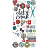 Simple Stories - Snow Patrol Collection - Simple Sets - Cardstock Stickers - Fundamentals