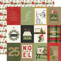 Simple Stories - The Holiday Life Collection - 12 x 12 Double Sided Paper - 3 x 4 Elements