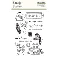 Simple Stories - The Holiday Life Collection - Clear Photopolymer Stamps