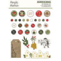 Simple Stories - The Holiday Life Collection - Decorative Brads