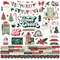 Simple Stories - Boho Christmas Collection - 12 x 12 Cardstock Stickers