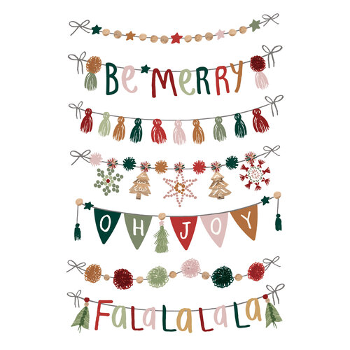 Simple Stories - Boho Christmas Collection - 6 x 12 Chipboard Stickers