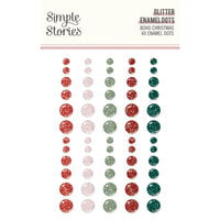Simple Stories - Boho Christmas Collection - Glitter Enamel Dots