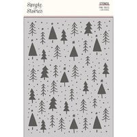 Simple Stories - Boho Christmas Collection - Stencils - Pine Trees