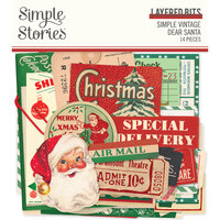 Simple Stories - Simple Vintage Dear Santa Collection - Ephemera - Layered Bits