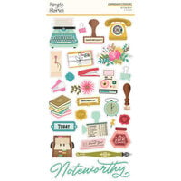 Simple Stories - Noteworthy Collection - 6 x 12 Chipboard Stickers