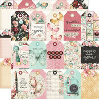 Simple Stories - Simple Vintage Love Story Collection - 12 x 12 Double Sided Paper - Tag Elements