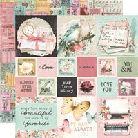 Simple Stories - Simple Vintage Love Story Collection - 12 x 12 Double Sided Paper - 2 x 2 And 4 x 4 Elements