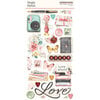 Simple Stories - Simple Vintage Love Story Collection - 6 x 12 Chipboard Stickers
