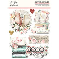Simple Stories - Simple Vintage Love Story Collection - Layered Chipboard