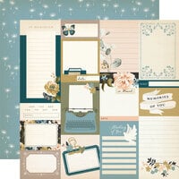 Simple Stories - Remember Collection - 12 x 12 Double Sided Paper - Journal Elements