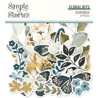 Simple Stories - Remember Collection - Ephemera - Floral Bits And Pieces