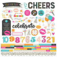 Simple Stories - Happy New Year Collection - 12 x 12 Cardstock Stickers