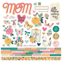 Simple Stories - Mother's Day Collection - 12 x 12 Cardstock Stickers