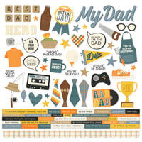 Simple Stories - Father's Day Collection - 12 x 12 Cardstock Stickers