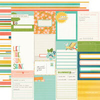 Simple Stories - Summer Snapshots Collection - 12 x 12 Double Sided Paper - Journal Elements