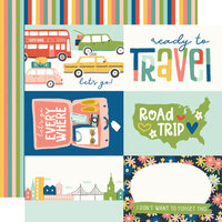 Simple Stories - Pack Your Bags Collection - 12 x 12 Double Sided Paper - 4 x 6 Elements